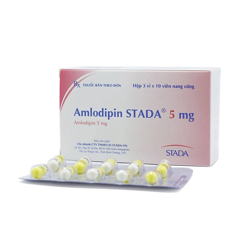 Thuốc tim mạch Amlodipine 5mg STADA hộp 3 vỉ x 10 viên