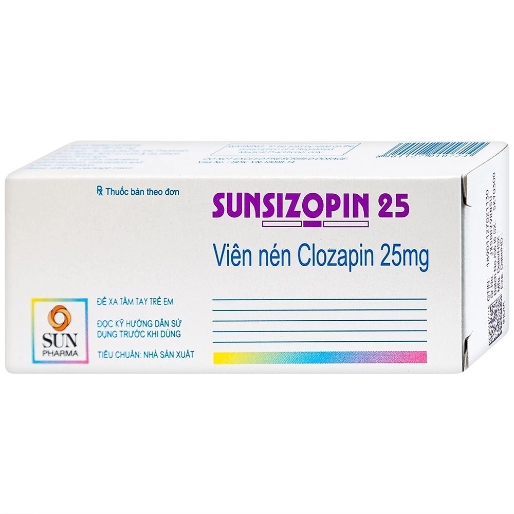 Thuốc chống loạn thần Sunsizopin 25mg hộp 5 vỉ x 10 viên