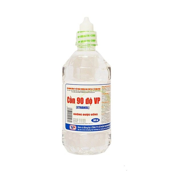 Dung dịch sát khuẩn Cồn 90 độ VP (không vòi xịt) chai 500ml