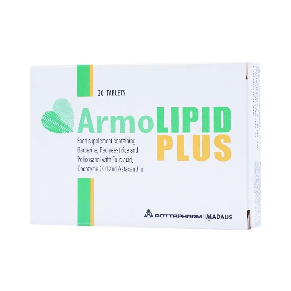 Hỗ trợ cân bằng cholesterol, giảm mỡ máu Armolipid Pluss hộp 2 vỉ x 10 viên