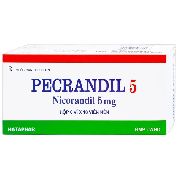 Thuốc trị đau thắt ngực Pecrandil 5mg hộp 6 vỉ x 10 viên nén