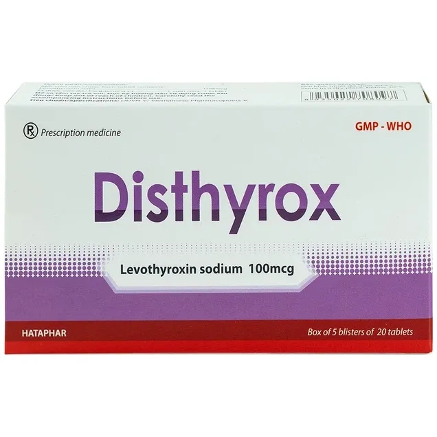 Thuốc trị suy giáp và bướu cổ Disthyrox hộp 100 viên