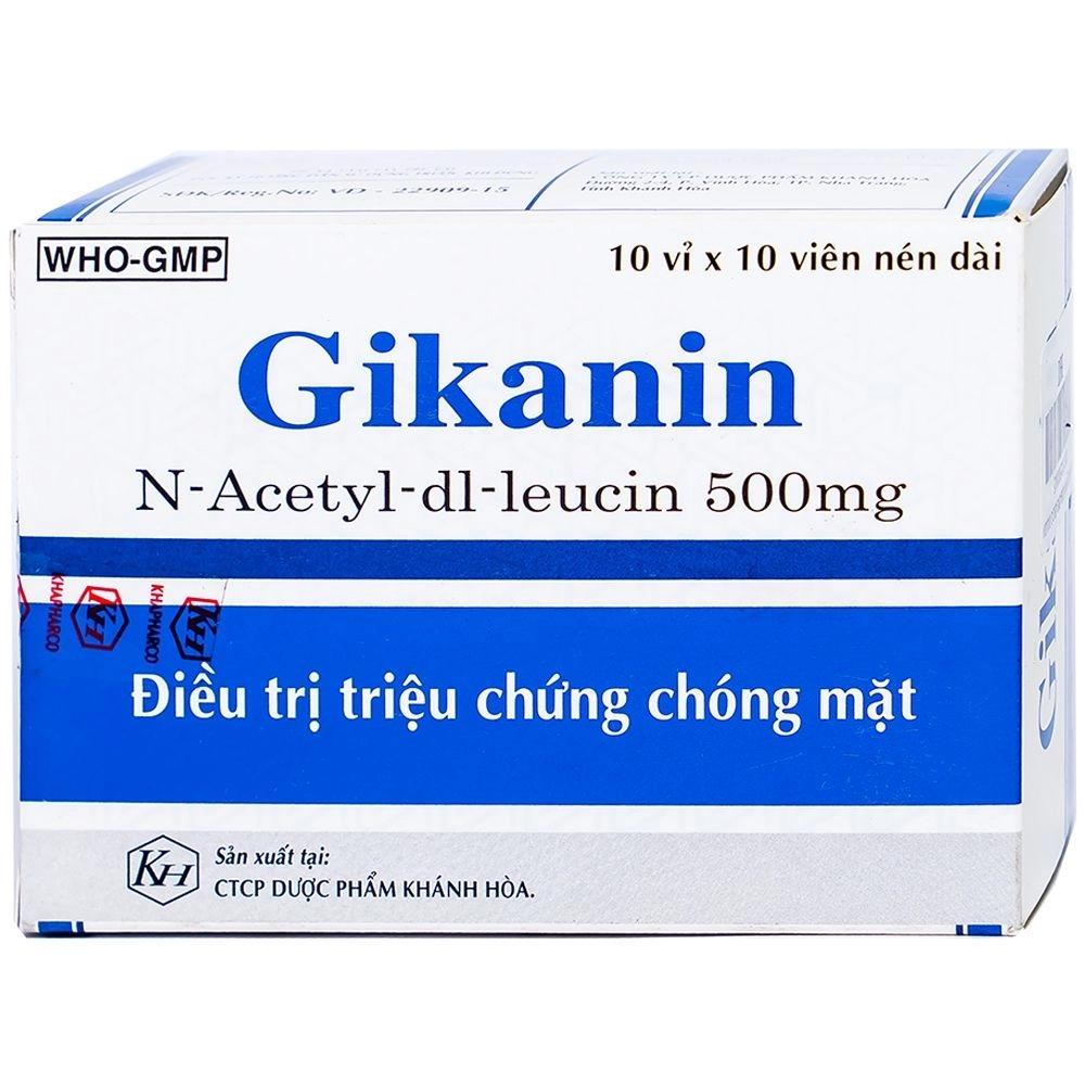 Thuốc điều trị triệu chứng chóng mặt Gikanin hộp 10 vỉ x 10 viên