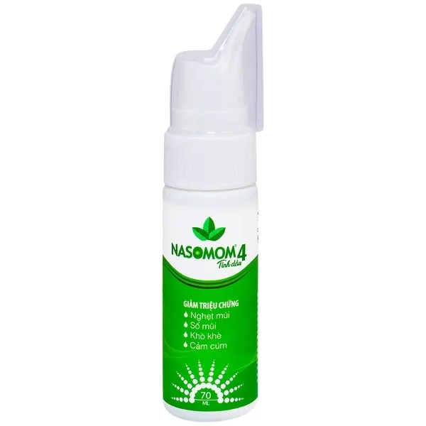 Dung dịch vệ sinh mũi NASOMOM-4 Tinh Dầu hộp 1 chai 70ml