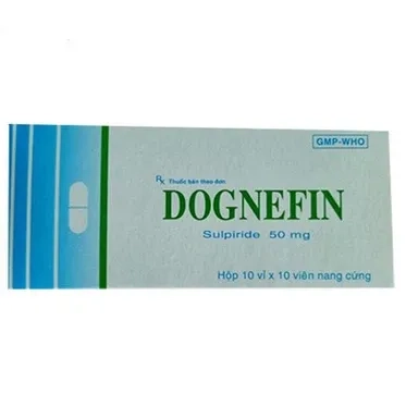 Thuốc trị rối loạn hành vi nặng, điều trị lo âu Dognefin (Sulpirid 50mg) hộp 10 vỉ x 10 viên nang cứng