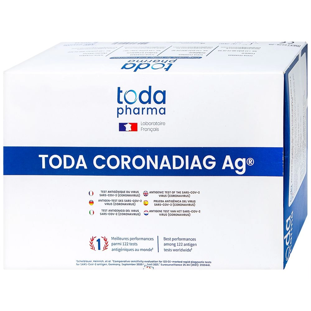 Combo 1 bộ test nhanh covid Toda Pháp hộp 20 bộ kit