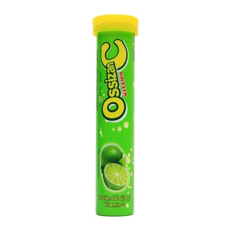 Viên sủi Ossizan Vitamin C 60mg (vị chanh) tuýp 20 viên