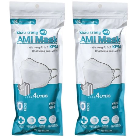 Khẩu trang 4D Ami Mask KF94 gói 10 cái
