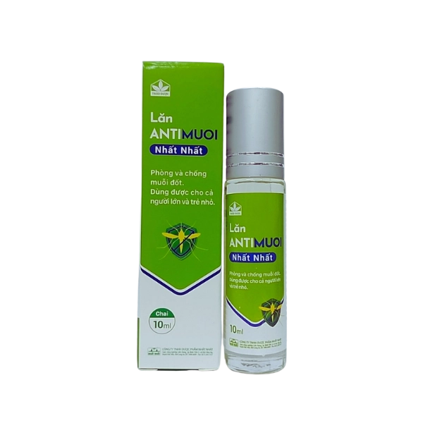 Lăn đuổi muỗi ANTIMUOI Nhất Nhất hộp 1 chai 10ml