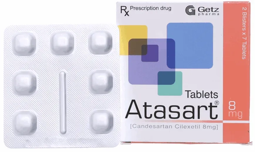 Thuốc trị cao huyết áp Atasart 8mg hộp 14 viên