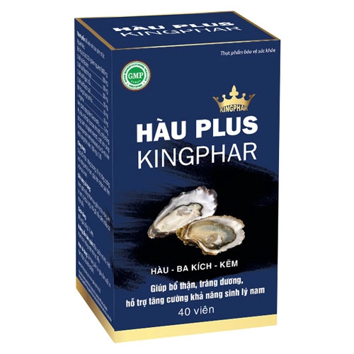 Viên uống hỗ trợ tăng cường sinh lý nam giới Hàu Plus Kingphar hộp 40 viên
