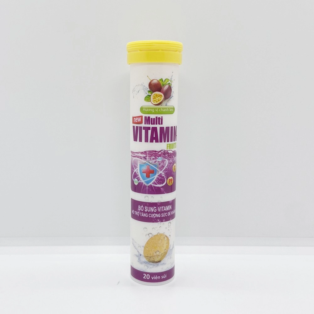 Viên sủi hương chanh leo Multivitamin Pluswsz tuýp 20 viên
