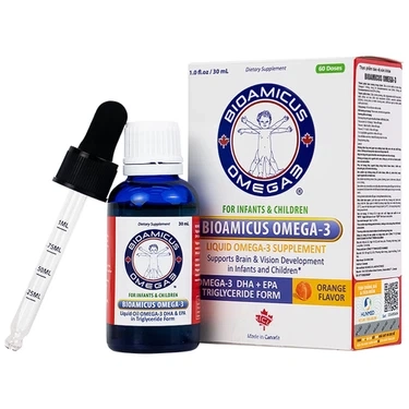 Hỗ trợ tốt cho mắt và não Bioamicus Omega-3 hộp 30ml
