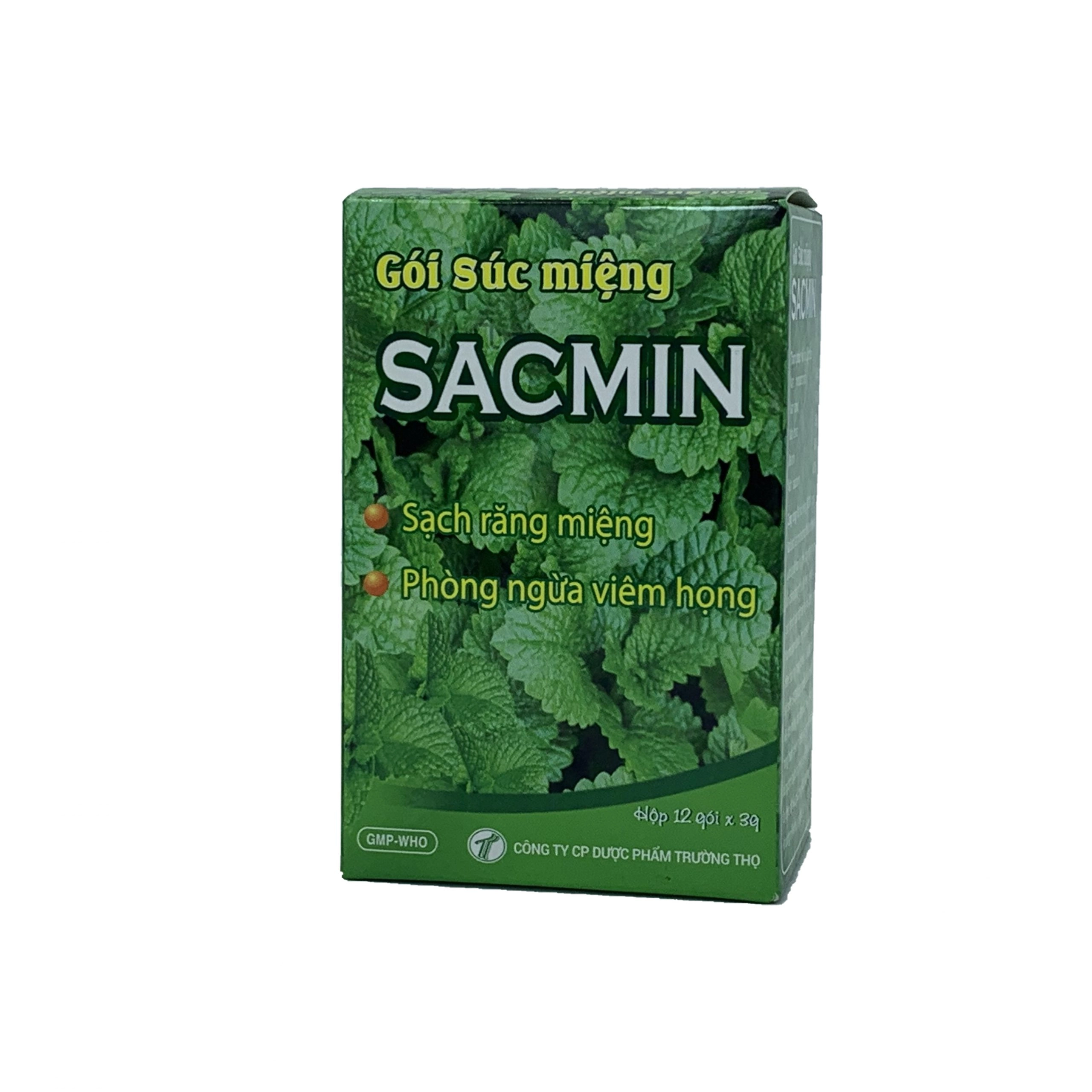 Gói súc miệng Sacmin hộp 12 gói x 3g