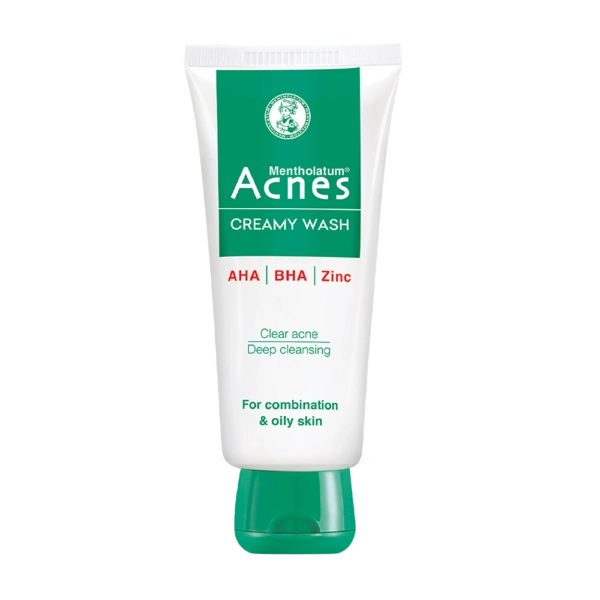 Kem rửa mặt ngừa mụn Acnes Creamy Wash AHA BHA Zinc tuýp 100g