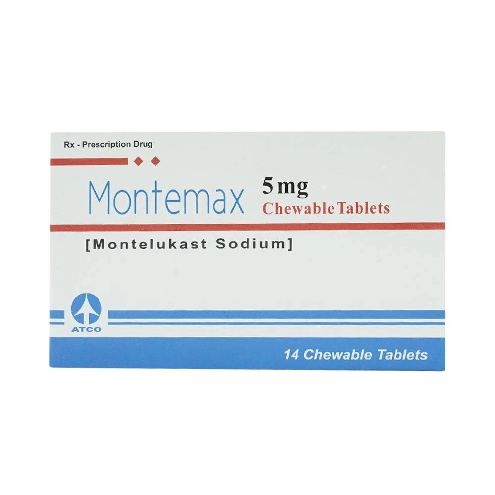 Điều trị hen suyễn mãn tính Montemax 5mg Atco hộp x 1 vỉ x 14 viên