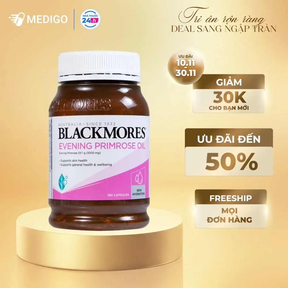 Tinh dầu hoa anh thảo BLACKMORES Evening Primrose Oil (EPO) lọ 190 viên