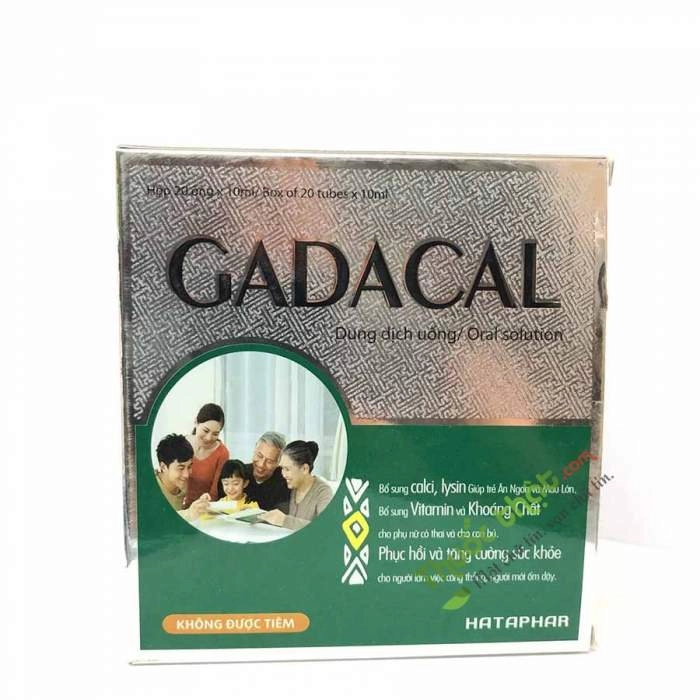 Thuốc Gadacal hộp 20 ống x 10ml