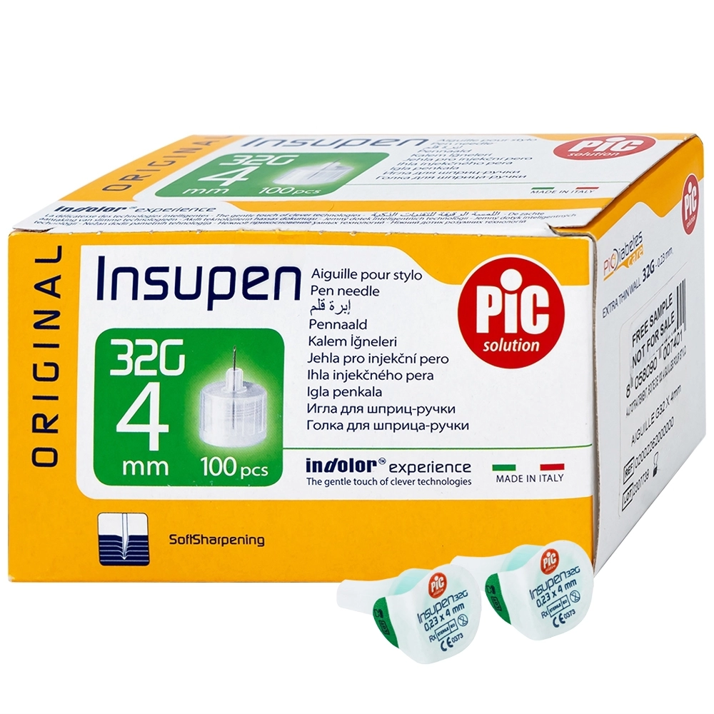 Đầu kim tiêm tiểu đường PIC Insupen Original hộp 100 cái