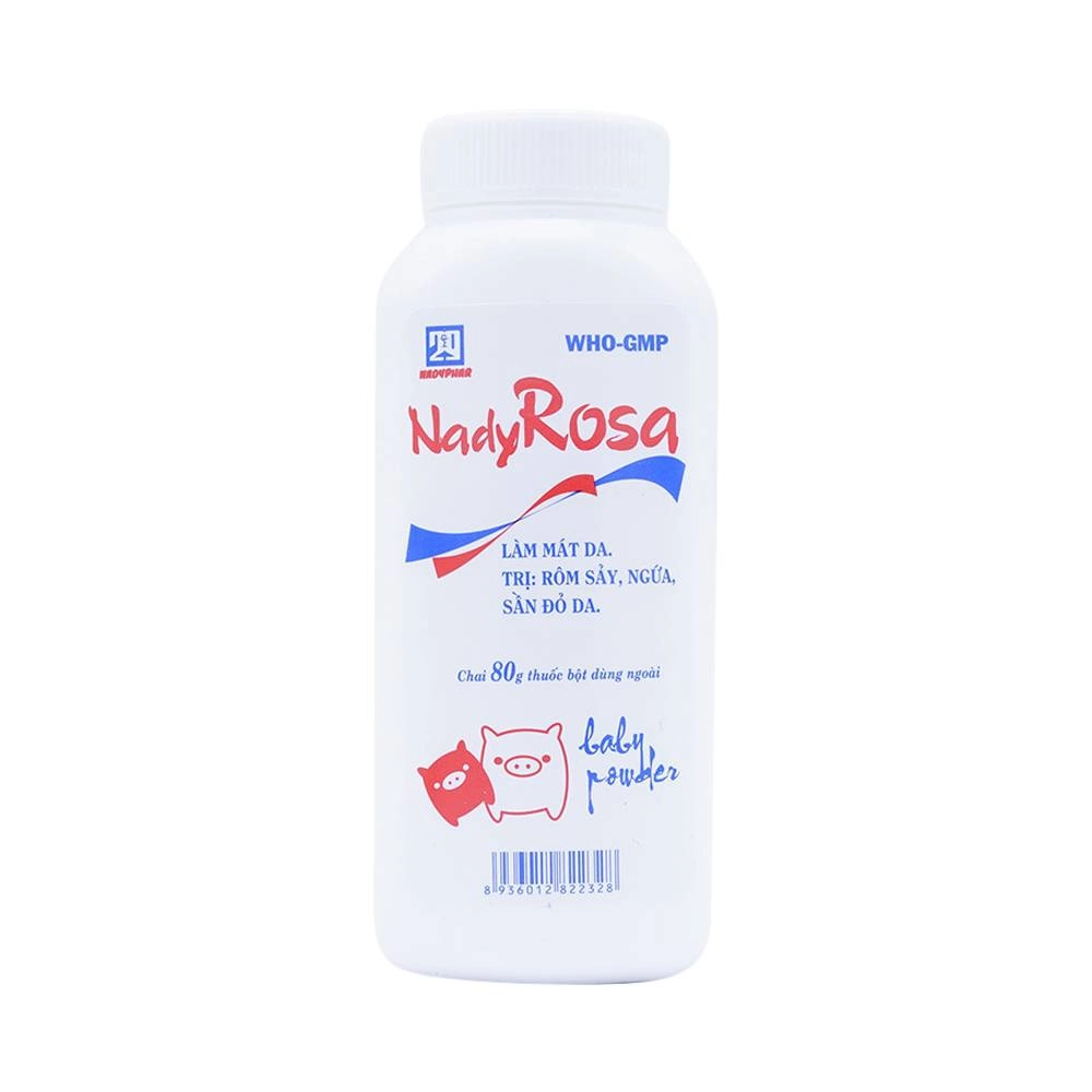 Làm mát da, trị rôm sảy, ngứa, sần đỏ da NadyRosa Nadyphar 80g chai 80g