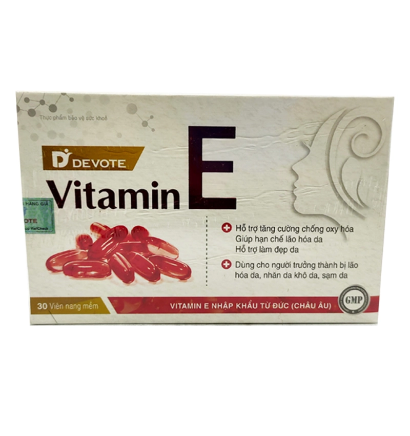 Viên uống bổ sung Vitamin E Devote hộp 30 viên nang