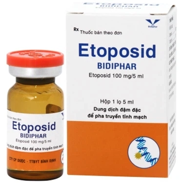 Dung dịch pha tiêm Etoposid 100mg Bidiphar hộp x 5ml