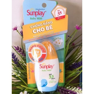 Sữa chống nắng cho bé và da nhạy cảm Sunplay Baby Mild SPF35++ hộp 1 tuýp 30g