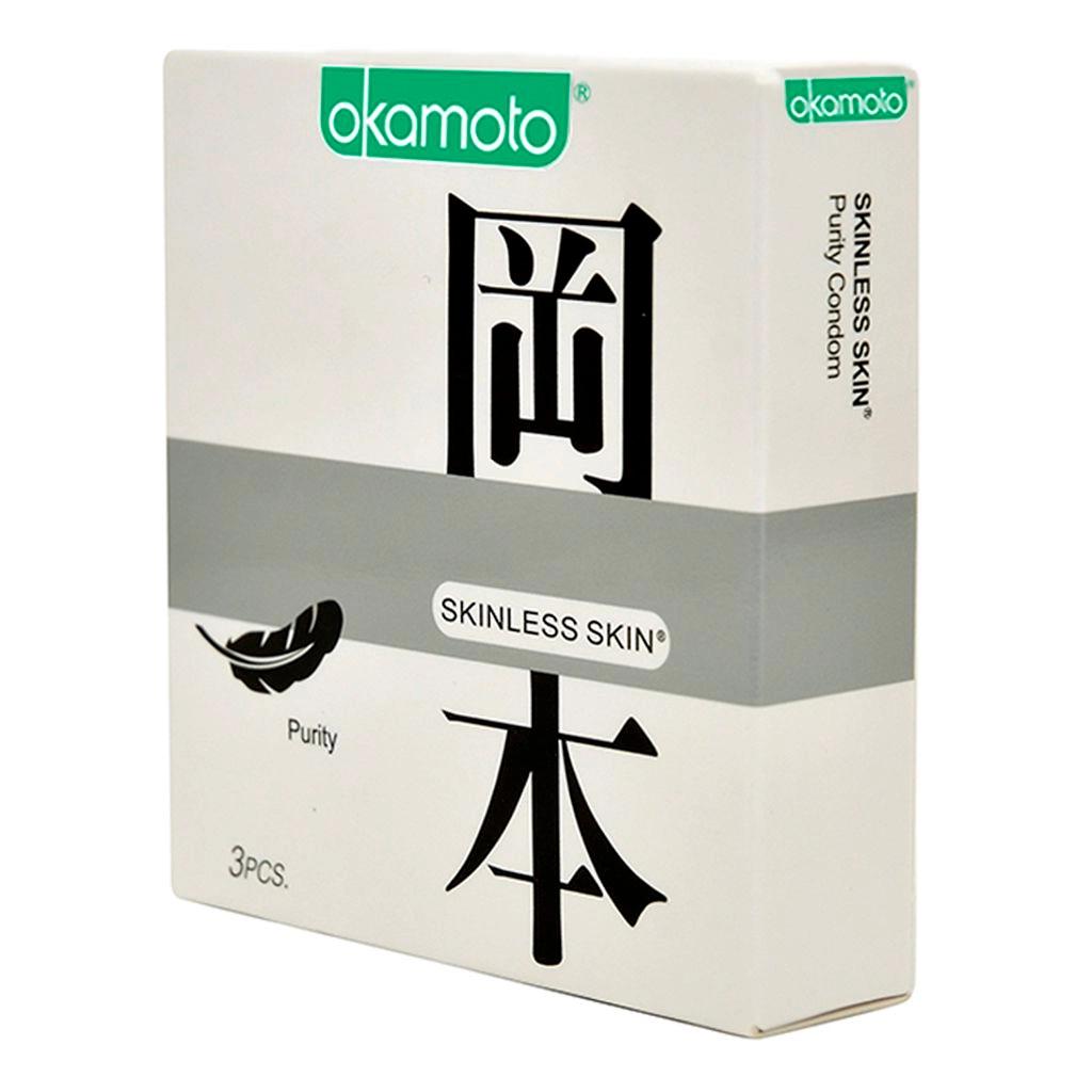 Bao cao su Okamoto Skinless Skin Purity hộp 3 cái