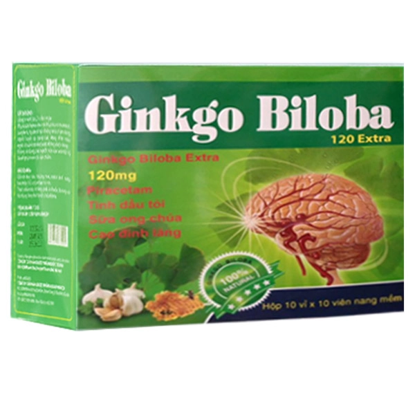 Viên uống hỗ trợ tuần hoàn não Ginko Biloba 120 Extra hộp 100 viên