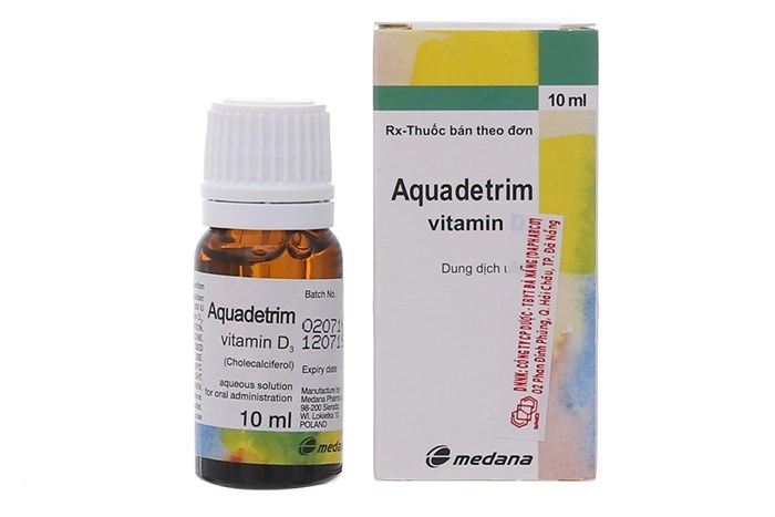 Dung dịch uống dự phòng và điều trị bệnh còi xương Aquadetrim Vitamin D3 hộp 1 chai 10ml