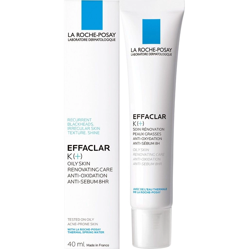 Kem dưỡng giảm mụn đầu đen, bóng nhờn La Roche-Posay Effaclar K (+) tuýp 40ml