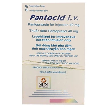 Bột pha tiêm điều trị loét dạ dày tá tràng Pantocid IV Sun Pharma hộp 1 lọ bột - 1 lọ dung môi