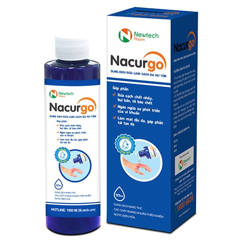 Dung dịch rửa làm sạch da hư tổn Nacurgo hộp 1 chai 125ml