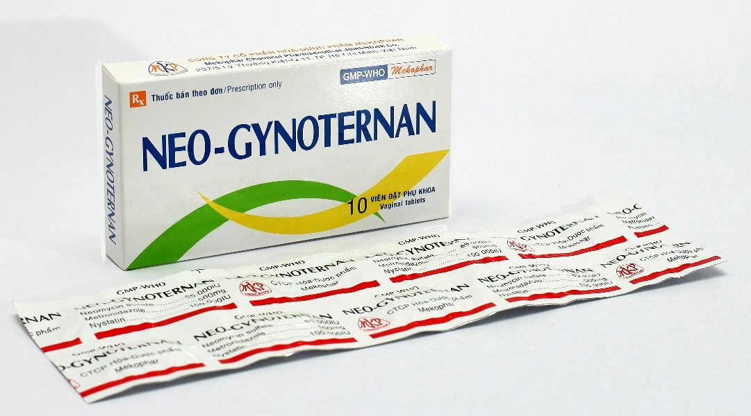 Viên đặt âm đạo Neo-Gynoternan Mekophar hộp10 viên