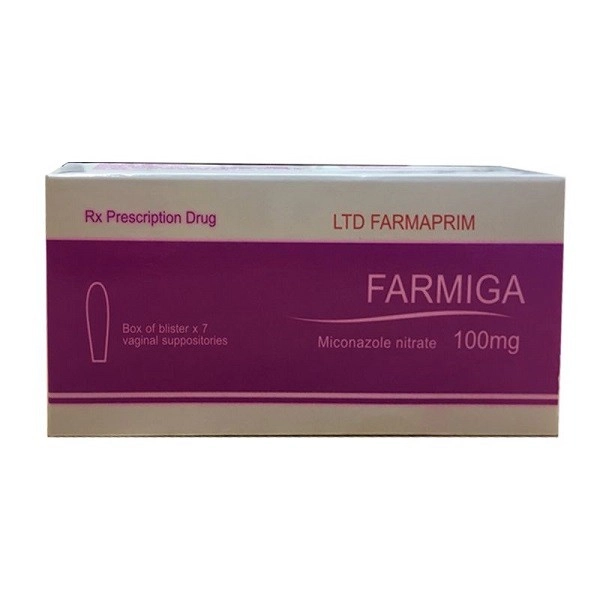 Viên đạn đặt âm đạo FARMIGA hộp 1 vỉ x 7 viên