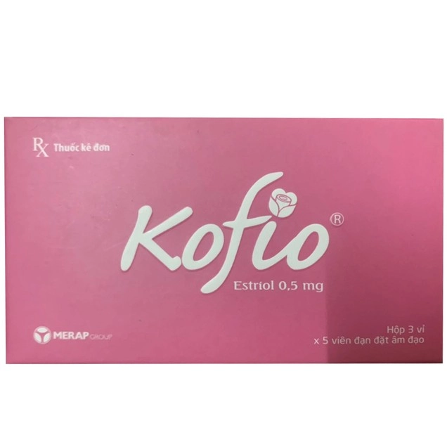Điều trị các triệu chứng tiết niệu - sinh dục do thiếu estrogen, phòng ngừa nhiểm khuẩn Kofio Merap hộp 3 vỉ x 5 viên