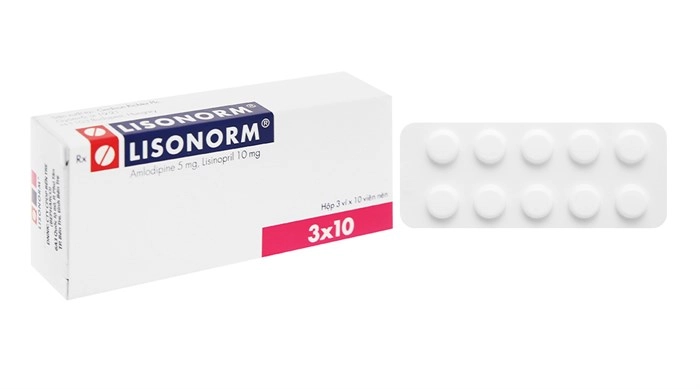 Thuốc trị tăng huyết áp Lisonorm hộp 3 vỉ x 10 viên nén