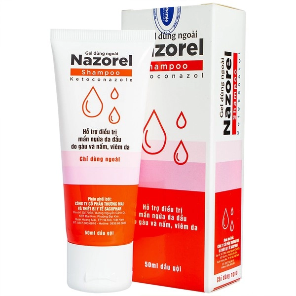 Dầu gội trị gàu Nazorel Shampoo hộp 1 chai 50ml