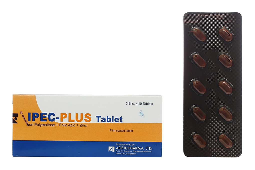 Thuốc bổ cung cấp vitamin khoáng chất Ipec-plus Hộp 30 viên