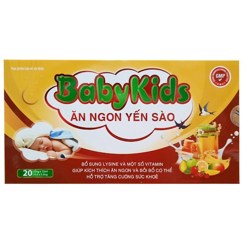 Siro giúp trẻ ăn ngon Ăn ngon yến sào BabyKids hộp 20 ống x 10ml