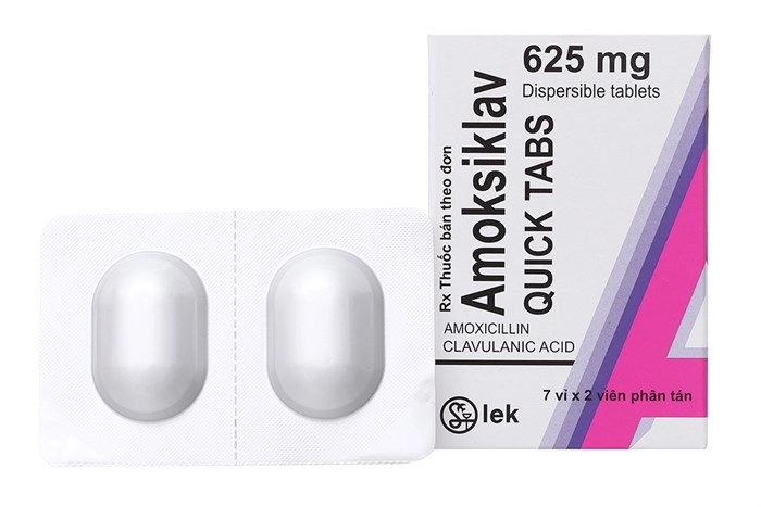 Thuốc kháng sinh Amoksiklav Quicktabs 625 mg hộp 14 viên
