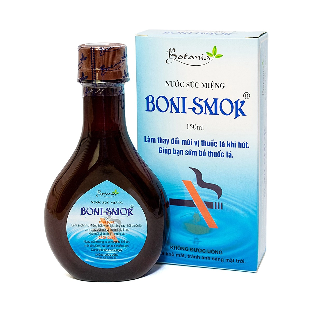 Nước súc miệng hỗ trợ cai thuốc lá  BoniSmok hộp 1 chai 150ml