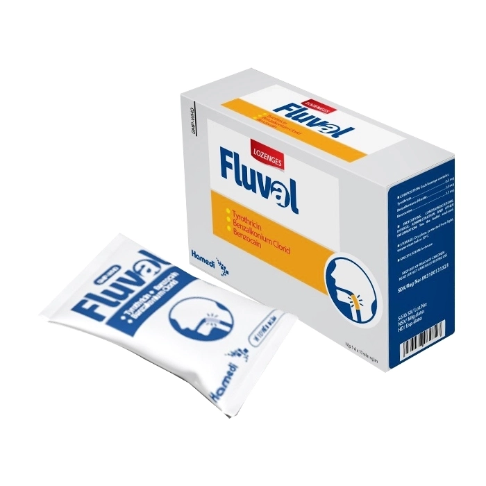 Điều trị triệu chứng về vùng họng Fluval Hamedi hộp 2 vỉ x 10 viên