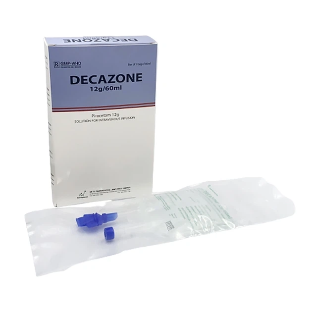 Điều trị chứng run co giật do vỏ não Decazone 12g/60ml Amvipharm hộp x 60ml