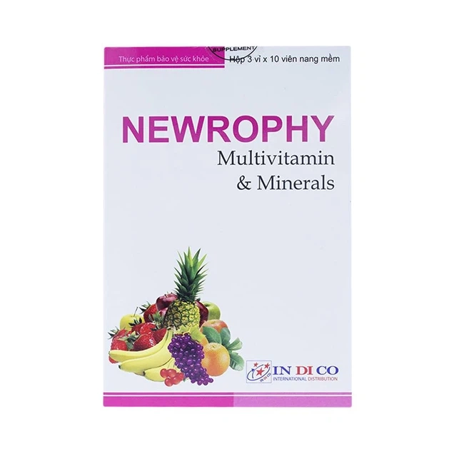 Bổ sung các vitamin và khoáng chất Newrophy Multivitamin Minerals Indico hộp 3 vỉ x 10 viên