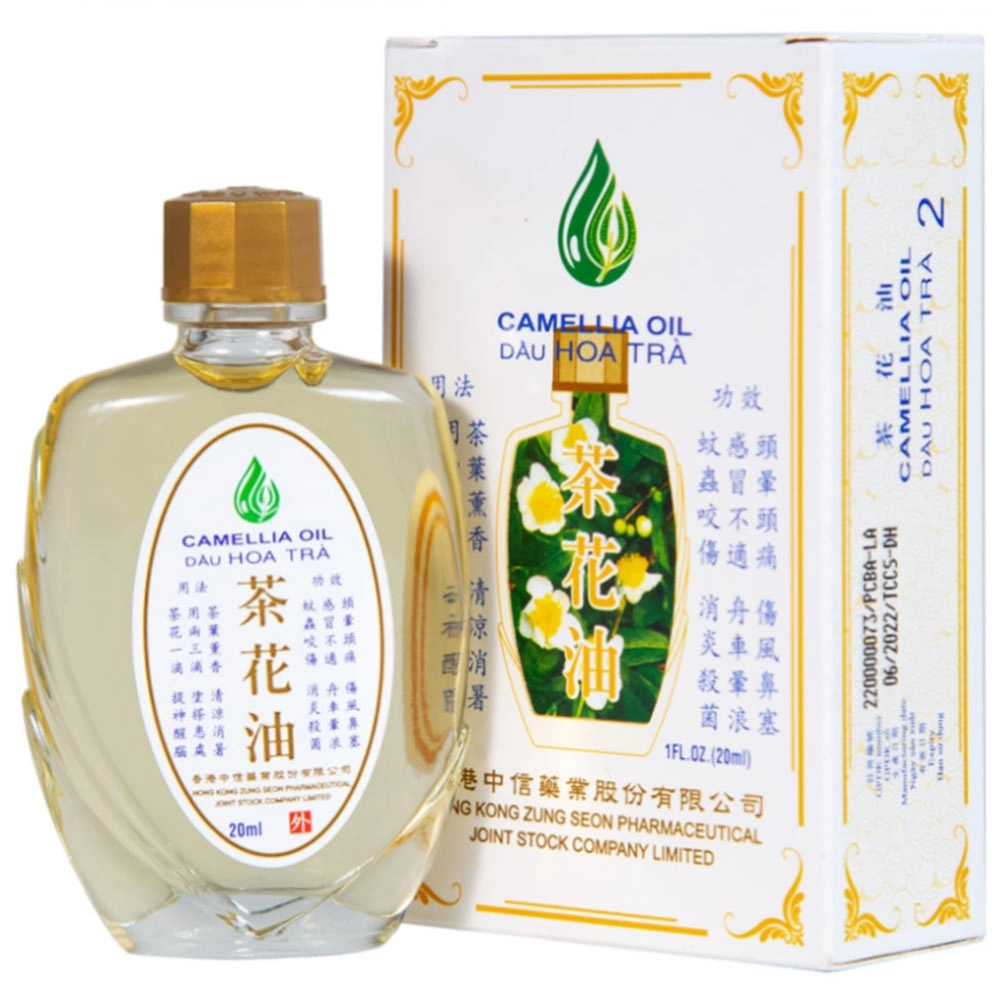 Dầu Hoa Trà Camellia Oil Hong Kong Zung Seon hộp 1 chai 20ml