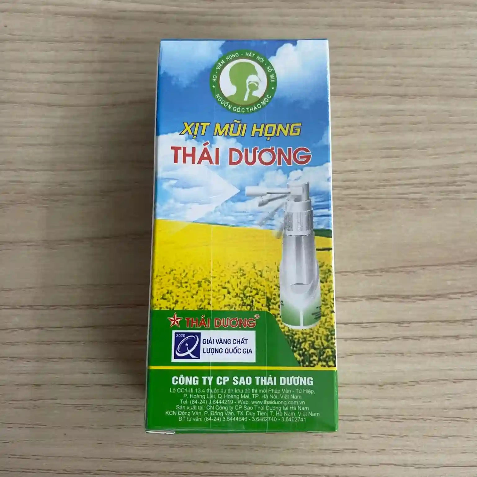 Xịt mũi họng Thái Dương hộp 1 chai 20ml