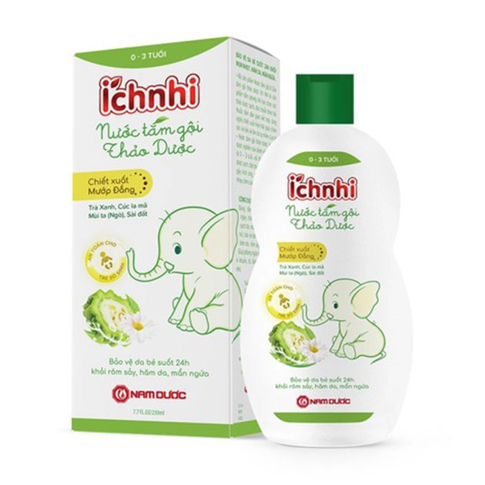 Sữa tắm gội thảo dược 0-3 tuổi ÍCH NHI hộp 1 chai 230ml