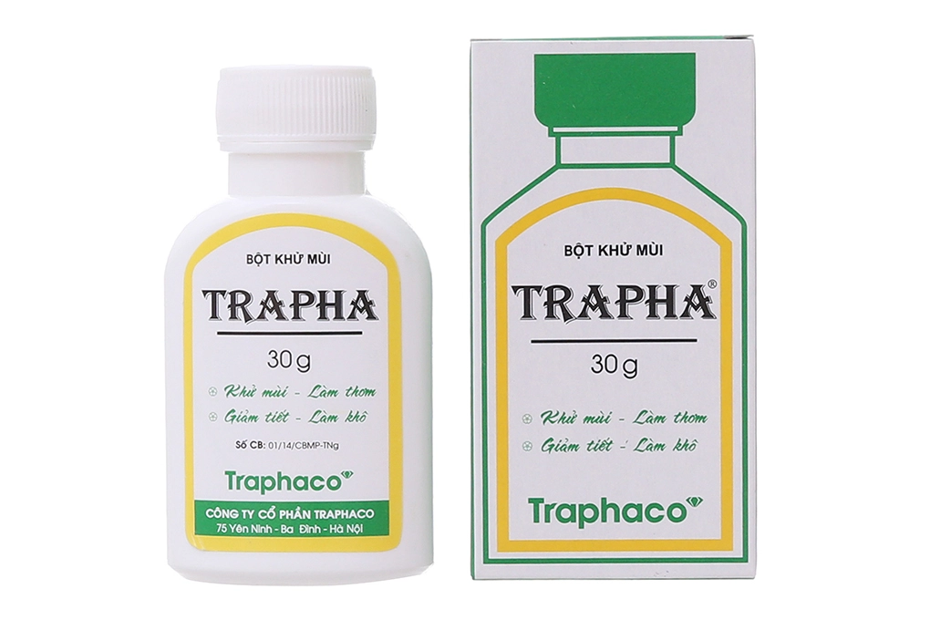 Bột khử mùi Trapha lọ 30g