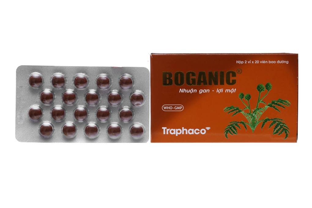 Thuốc giải độc gan Boganic hộp 40 viên bao đường